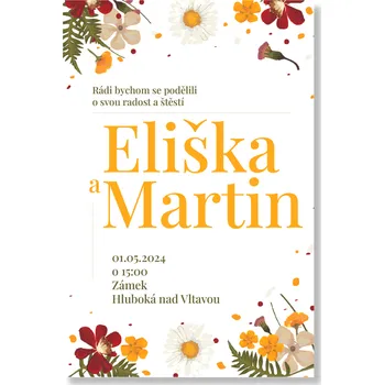 Pozvánka Personal Oznámení - Rozkvetlá louka Zvolte množství: od 1 ks do 10 ks