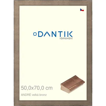 Rám na obraz DANTIK rámeček 50x70 | ANDRÉ velká bronz (Plexi Čiré) (Vyrobeno s láskou u nás v DANTIKU)