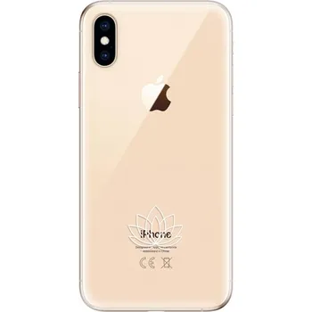 Odolné silikonové pouzdro iSaprio - čiré - Lotos - iPhone XS