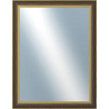 Koupelnový nábytek DANTIK - Zarámované zrcadlo - rozměr s rámem cca 70x90 cm z lišty ZVRATNÁ černozlatá plast (3071)