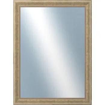Zrcadlo DANTIK - Zarámované zrcadlo - rozměr s rámem cca 60x80 cm z lišty KŘÍDLO malé stříbrné patina (2775)