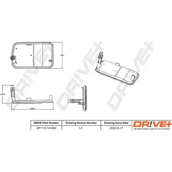 Hydraulický filtr Hydraulický filtr, automatická převodovka Dr!ve+ DP1110.14.0040