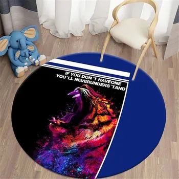 Koberec Kulatý koberec proti skluzu se zvířecím vzorem - 15,100 cm x 100 cm