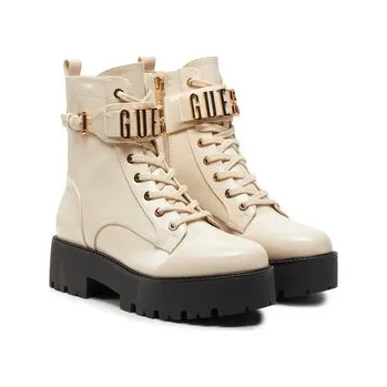 Dámské kozačky Kotníková obuv Guess Vaires FLTSOM PAT10 Béžová 40