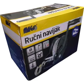 lanový naviják Magg CTR550 Ruční naviják 550 kg 5mm x 15m s hákem
