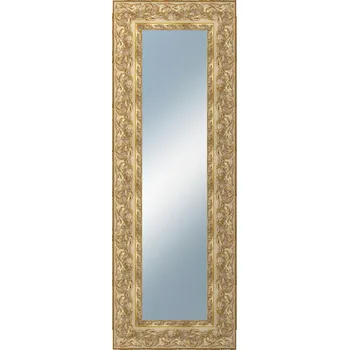 Zrcadlo DANTIK - Zarámované zrcadlo - rozměr s rámem cca 50x140 cm z lišty KŘÍDLO zdobné zlaté (2890)