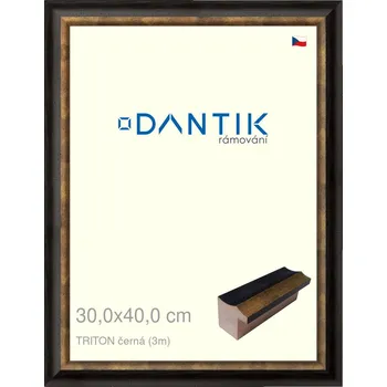 Rám na obraz DANTIK rámeček 30x40 | TRITON černá (Plexi Čiré) (Vyrobeno s láskou u nás v DANTIKU)