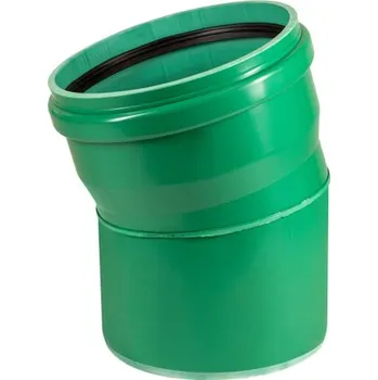 Kanalizační potrubí Koleno kanalizační Wavin Green Connect 2000 PPKGB 15°, DN 400, zelená