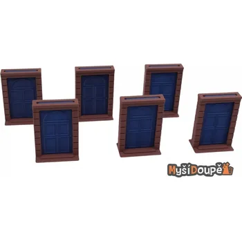 Příslušenství k deskovým hrám Myší Doupě Klasické dveře (sada 6ks)