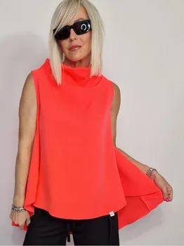 Dámská tunika Miss City Official Neon meruňková tunika SUMMER Oranžová, UNI S-XL