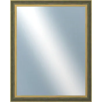 Koupelnový nábytek DANTIK - Zarámované zrcadlo - rozměr s rámem cca 80x100 cm z lišty ZVRATNÁ zelenozlatá plast (3070)