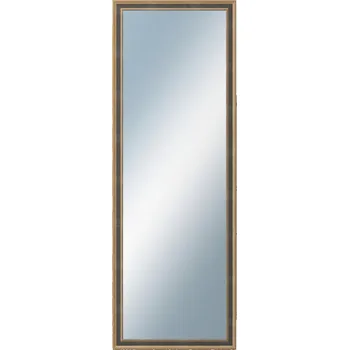 Zrcadlo DANTIK - Zarámované zrcadlo - rozměr s rámem cca 50x140 cm z lišty TOOTH malá zlato černá (3163)