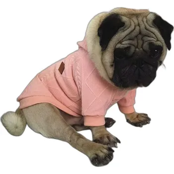 Dámský svetr Surtep Animals Svetr s kapucí Bulldog Barva: Růžová, Velikost: L