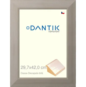 Rám na obraz DANTIK rámeček 29,7x42 | Caa Decapato bílá (Plexi Čiré) (Vyrobeno s láskou u nás v DANTIKU)