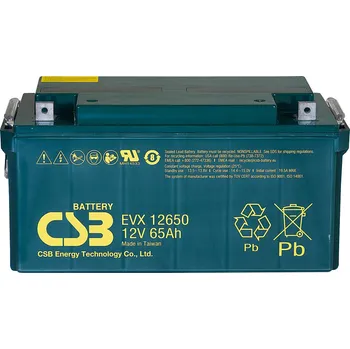 Záložní baterie Akumulátor CSB 12V, 65Ah (EVX12650)