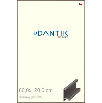 Rám na obraz DANTIK rámeček 80x120 | ALU profil 6035 Hnědá tmavá (Plexi Čiré) (Vyrobeno s láskou u nás v DANTIKU)