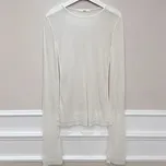 Halenka s kulatým výstřihem a dlouhým rukávem Barva: Bílá, Velikost: ONE SIZE