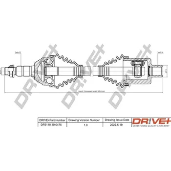 Poloosa kola Hnací hřídel Dr!ve+ DP2110.10.0475