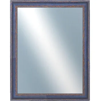 Zrcadlo DANTIK - Zarámované zrcadlo - rozměr s rámem cca 40x50 cm z lišty LYON modrá (2668)