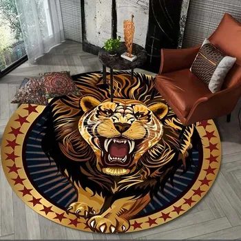 Koberec Kulatý koberec proti skluzu se zvířecím vzorem - 10,80 cm x 80 cm