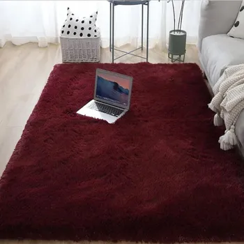 Koberec Koberec do obýváku měkký chlupatý - Mrkněte červená,160 x 230 cm (63 x 90 palců)