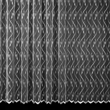 Záclona Tylová záclona, vyšívaný šedo-bílý vzor, s bordurou, výška 200cm ( v metráži)