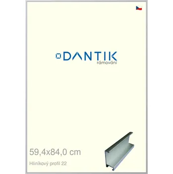 Rám na obraz DANTIK rámeček 59,4x84 | ALU profil 7022 Stříbrná matná (Plexi Čiré) (Vyrobeno s láskou u nás v DANTIKU)