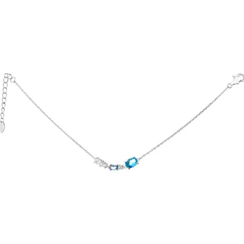 Náramek Stříbrný náramek se zirkony, spinelem a broušeným sklem - AP534-4345