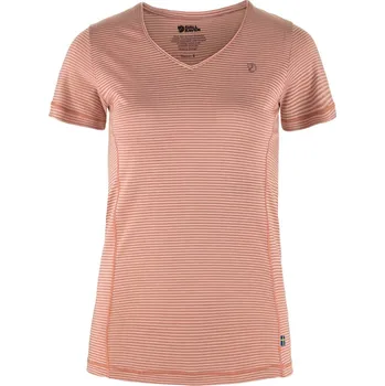 dámské tričko s krátkým rukávem FJÄLLRÄVEN Abisko Cool T-shirt W Dusty Rose - XL