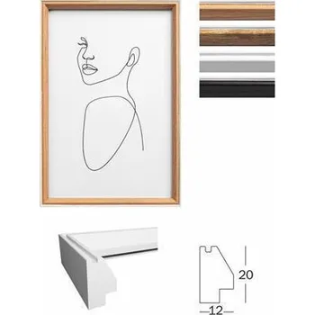 Rám na obraz Rámeček "Silhouette", bílá, 30 x 40 cm