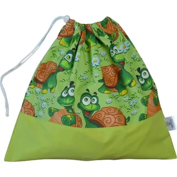 Školní sáček Šatoli.cz Bavlněný pytlík na přezůvky 34x35 cm Želvičky