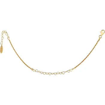 Náramek Pozlacený stříbrný náramek - srdce - AP534-4742