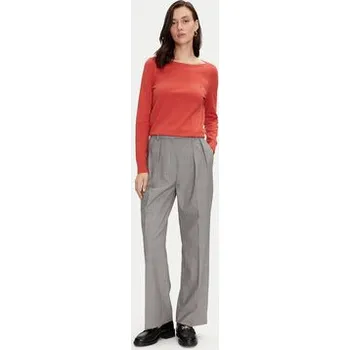 Dámské kalhoty Tommy Hilfiger Kalhoty z materiálu WW0WW42235 Šedá Relaxed Fit 42