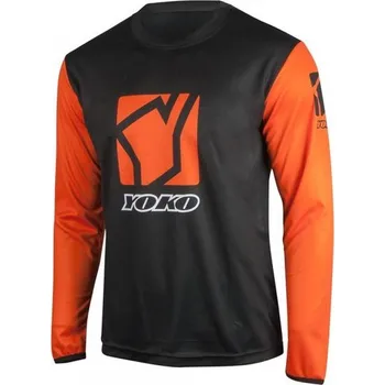 Moto oblečení YOKO Motokrosový dres YOKO SCRAMBLE černý / oranžový S