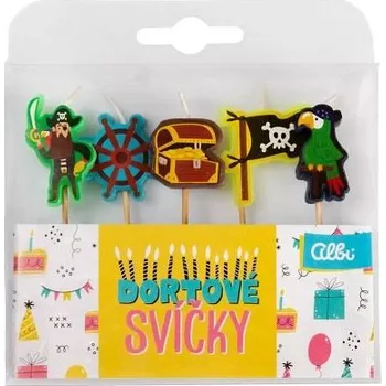 Dortová svíčka ALBI Sada dortových svíček - Pirát