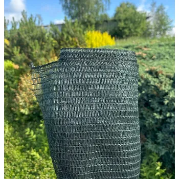 zahradní zástěna GTEX Stínící tkanina, síť, rašlový úplet 35%, 37g/m2, 100m x 1,56m, vyšší ochrana UV - tmavě zelená !!!