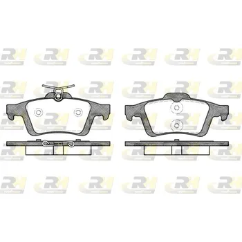 Brzdová destička Sada brzdových destiček, vždy 4 kusy v sadě ROADHOUSE 2842.30