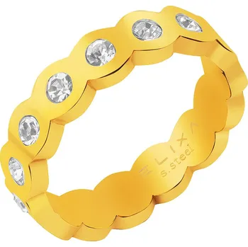 Prsten Prsten z ušlechtilé oceli s krystaly - EL527-1520