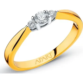 Prsten Prsten ze žlutého a bílého zlata s brilianty - 0,14 ct - ryzost 585 - 100.509