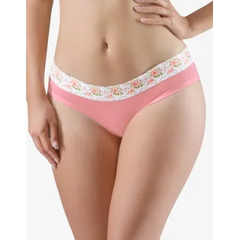 Kalhotky Gina Výhodné balení 5 kusů - Kalhotky francouzské kolekce Disco 18 14161P Barva/Velikost: starorůžová, maracuja / M/L