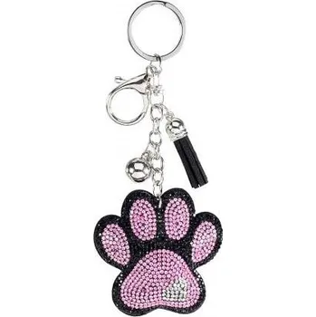 Klíčenka štrasová kočička - kočka, tlapka Číslo: tlapka