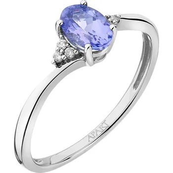 Prsten Prsten z bílého zlata s brilianty a tanzanitem - ryzost 585 - 103.658