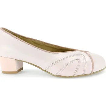 Dámské lodičky Růžové lodičky De Plus 9605-K-4010 - F223 kožené na široké chodidlo - 38