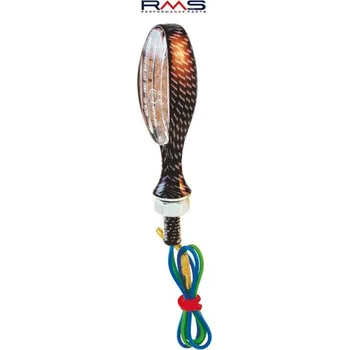 Osvětlení pro motocykl RMS Blinkr RMS 246480160 karbonový vzhled, průhledné sklo Homologace