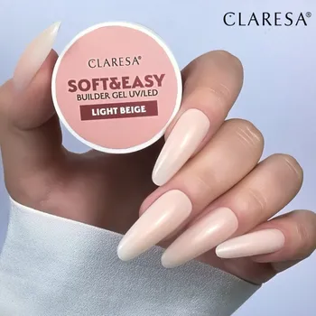 Lak na nehty CLARESA® Stavební gel na nehty SOFT & EASY Builder gel LIGHT BEIGE, 12g