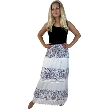 Dámská sukně Sukně a šaty v jednom s květinovým potiskem - fialové