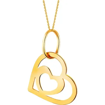 Přívěsek Zlatý přívěsek - srdce - AP537-5733