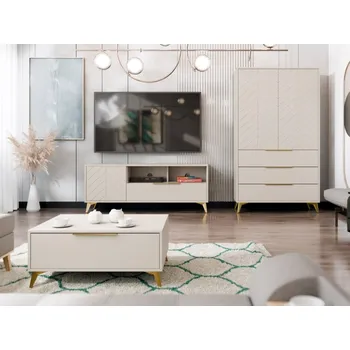 Obývací stěna Obývací sestava Siprynt II, Barva: pískově béžová MIRJAN 5903211345104