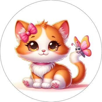 Jedlá dekorace na dort Jedlý papír kočička