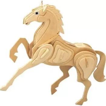 ostatní stavebnice Woodcraft Dřevěné 3D puzzle Kůň světlý